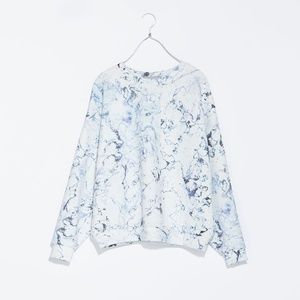 Zara Trafaluc Marble Patterned Sweatshirt Women's